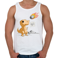 PRINTFASHION dinokopapir - Férfi atléta - Fehér