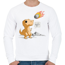 PRINTFASHION dinokopapir - Férfi pulóver - Fehér