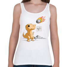 PRINTFASHION dinokopapir - Női atléta - Fehér női trikó