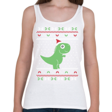 PRINTFASHION Dínós csúnya pulcsi - Női atléta - Fehér női trikó