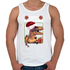 PRINTFASHION Dínós Karácsony - Férfi atléta - Fehér