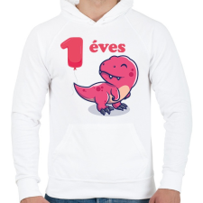 PRINTFASHION Dínós minta - Férfi kapucnis pulóver - Fehér női pulóver, kardigán