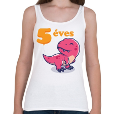 PRINTFASHION Dínós minta - Női atléta - Fehér női trikó