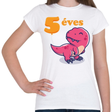 PRINTFASHION Dínós minta - Női póló - Fehér