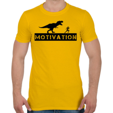 PRINTFASHION Dinosaur motivation - Férfi póló - Sárga férfi póló
