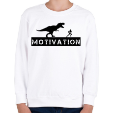 PRINTFASHION Dinosaur motivation - Gyerek pulóver - Fehér