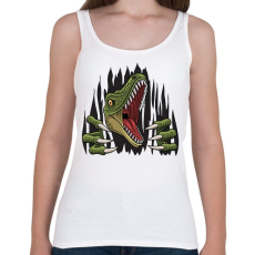 PRINTFASHION Dinoszaurusz - Tépett anyag - Női atléta - Fehér