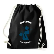 PRINTFASHION DIPLOMA LETUDVA - Sportzsák, Tornazsák - Fekete tornazsák