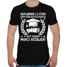 PRINTFASHION Diplomás lettem - Férfi póló - Fekete