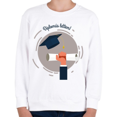 PRINTFASHION Diplomás lettem! - Gyerek pulóver - Fehér