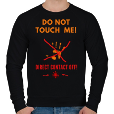 PRINTFASHION DIRECT CONTACT OFF - Férfi pulóver - Fekete