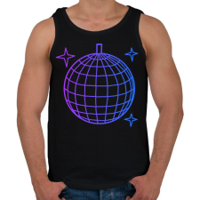 PRINTFASHION Disco gömb  - Férfi atléta - Fekete atléta, trikó