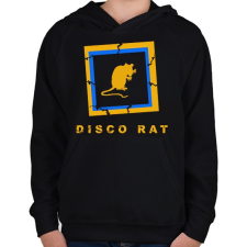 PRINTFASHION DISCO RAT - Gyerek kapucnis pulóver - Fekete gyerek pulóver, kardigán