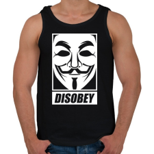 PRINTFASHION disobey vendetta - Férfi atléta - Fekete atléta, trikó