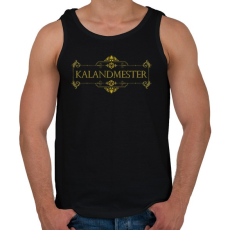 PRINTFASHION Díszes Kalandmester Felirat - Férfi atléta - Fekete
