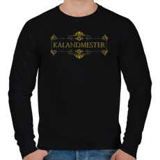 PRINTFASHION Díszes Kalandmester Felirat - Férfi pulóver - Fekete