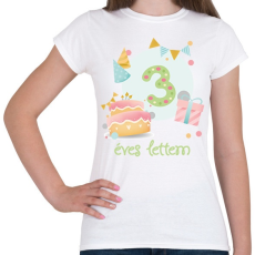 PRINTFASHION Díszes születésnapi minta - Női póló - Fehér