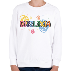 PRINTFASHION Diszlexia - Gyerek pulóver - Fehér