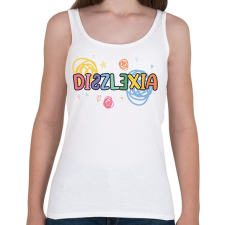 PRINTFASHION Diszlexia - Női atléta - Fehér női trikó