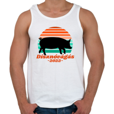 PRINTFASHION Disznóvágás 2022 - Férfi atléta - Fehér atléta, trikó