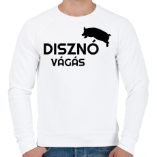 PRINTFASHION Disznóvágás - fekete - Férfi pulóver - Fehér
