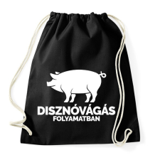 PRINTFASHION Disznóvágás folyamatban - Sportzsák, Tornazsák - Fekete tornazsák