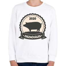 PRINTFASHION Disznóvágás - Gyerek pulóver - Fehér