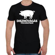 PRINTFASHION Disznóvágás in progress - Férfi póló - Fekete