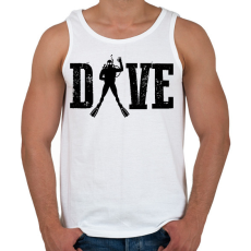 PRINTFASHION Dive - Búvár - Férfi atléta - Fehér