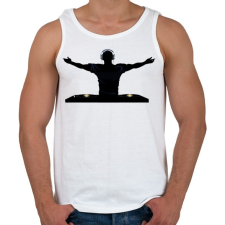 PRINTFASHION Dj - Férfi atléta - Fehér atléta, trikó