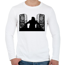 PRINTFASHION dj - Férfi hosszú ujjú póló - Fehér férfi póló