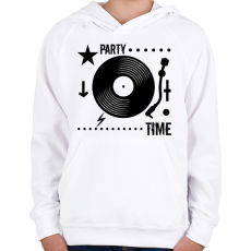 PRINTFASHION Dj - Gyerek kapucnis pulóver - Fehér