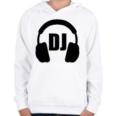 PRINTFASHION Dj - Gyerek kapucnis pulóver - Fehér