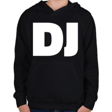 PRINTFASHION Dj - Gyerek kapucnis pulóver - Fekete gyerek pulóver, kardigán