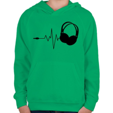 PRINTFASHION DJ love - Gyerek kapucnis pulóver - Zöld gyerek pulóver, kardigán