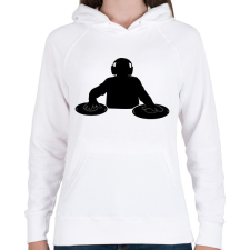 PRINTFASHION dj - Női kapucnis pulóver - Fehér női pulóver, kardigán