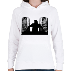 PRINTFASHION dj - Női kapucnis pulóver - Fehér