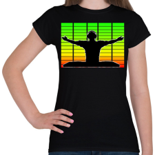 PRINTFASHION Dj - Női póló - Fekete női póló