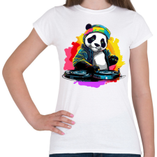 PRINTFASHION DJ Panda - Női póló - Fehér női póló