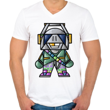 PRINTFASHION Dj Yonder - Fortnite - Férfi V-nyakú póló - Fehér férfi póló