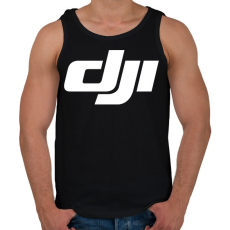 PRINTFASHION Dji logo - Férfi atléta - Fekete