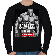 PRINTFASHION Do more, Be more - Férfi pulóver - Fekete férfi pulóver, kardigán