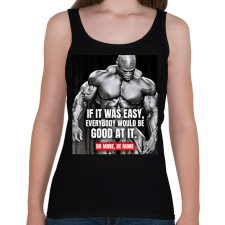 PRINTFASHION Do more, Be more - Női atléta - Fekete női trikó