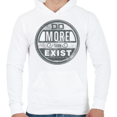 PRINTFASHION Do more - Férfi kapucnis pulóver - Fehér