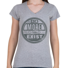 PRINTFASHION Do more - Női V-nyakú póló - Sport szürke