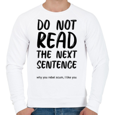 PRINTFASHION Do not read the next sentence - Férfi pulóver - Fehér férfi pulóver, kardigán