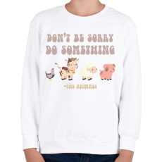 PRINTFASHION Do something - The animals - Gyerek pulóver - Fehér