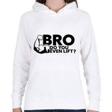 PRINTFASHION Do U Even Lift - Női kapucnis pulóver - Fehér női pulóver, kardigán