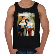 PRINTFASHION Do you speak italian? - Reneszánsz kép - Férfi atléta - Fekete atléta, trikó