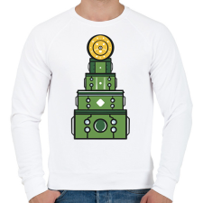 PRINTFASHION Dob karácsonyfa - Férfi pulóver - Fehér férfi pulóver, kardigán